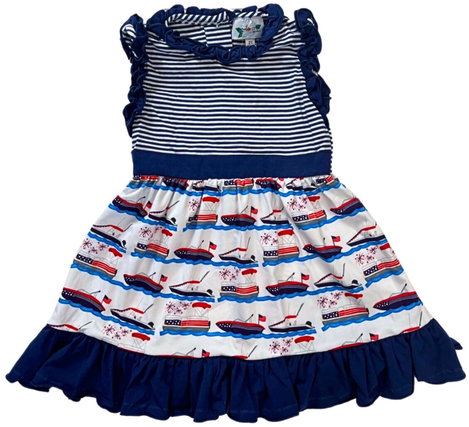 Fourth of July Boats Dress